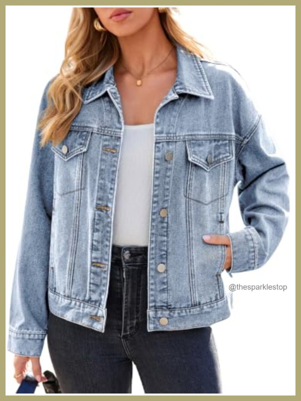 Cropped Denim Jacket Western Y2K Concert Outfit 80% Cotton